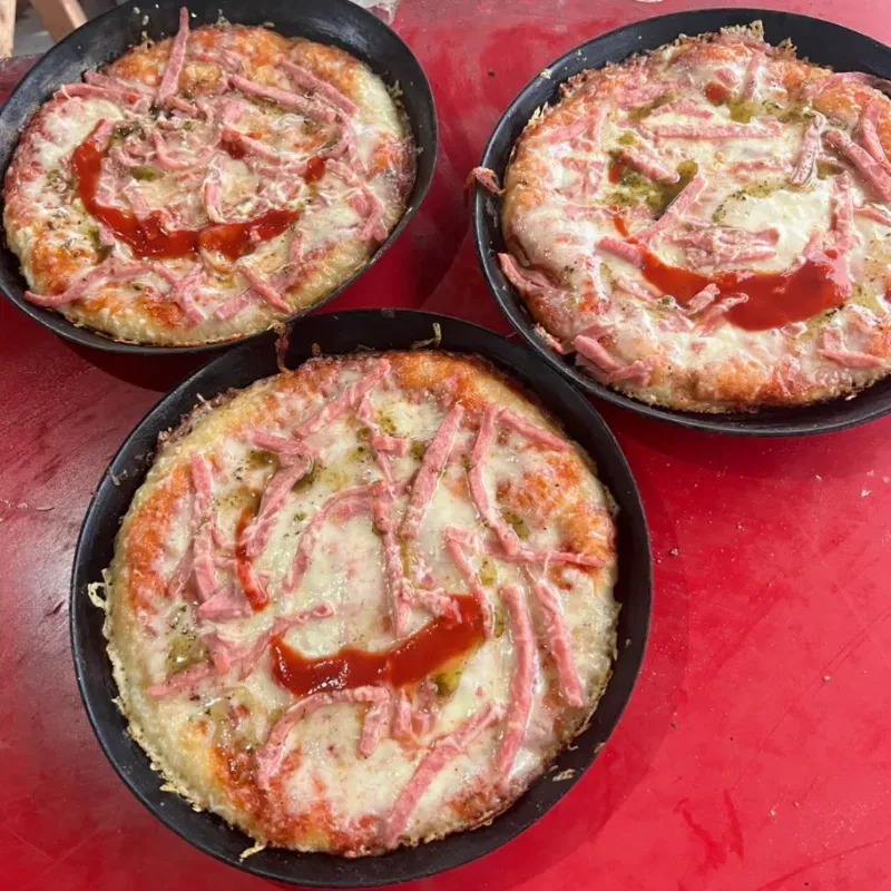 Pizza Cubana Queso Blanco y Jamón 