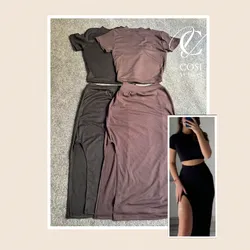 Conjunto de Pulover y Saya (tela Espagueti) 