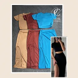 Conjunto de Pulover y Saya (tela Espagueti) 