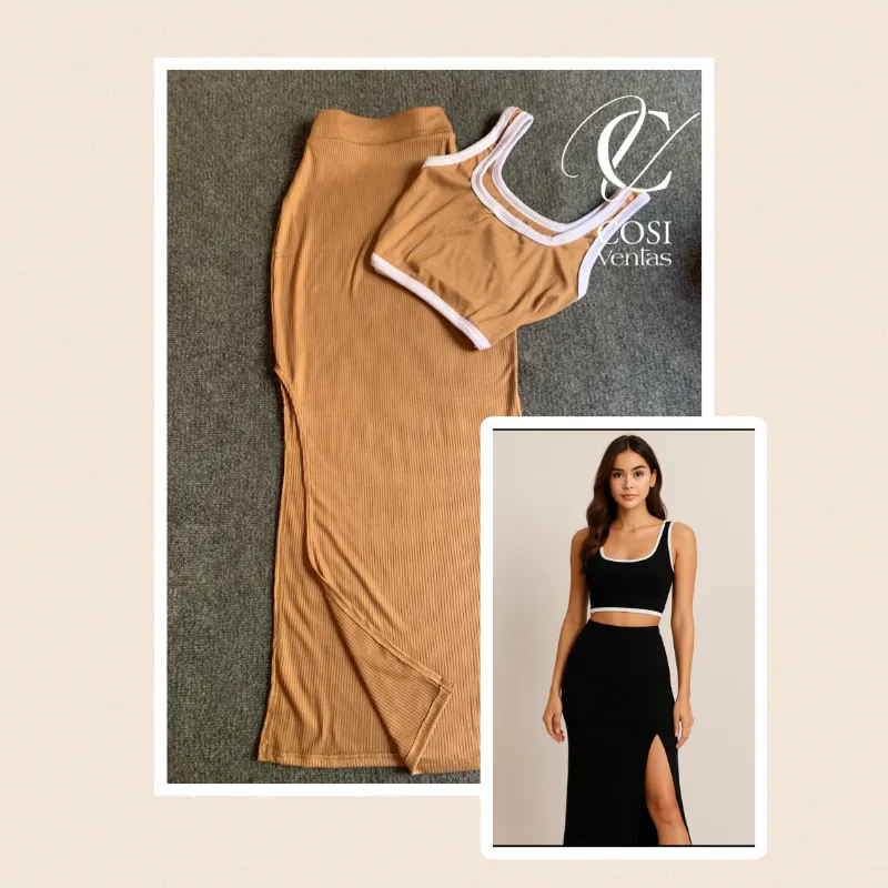 Conjunto de saya (carmelita claro) 🍂