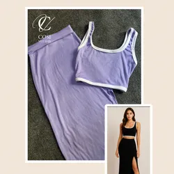 Conjuntos de saya con borde blanco 