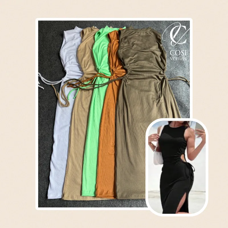Vestidos abiertos a los lados💗 (tela espagueti)