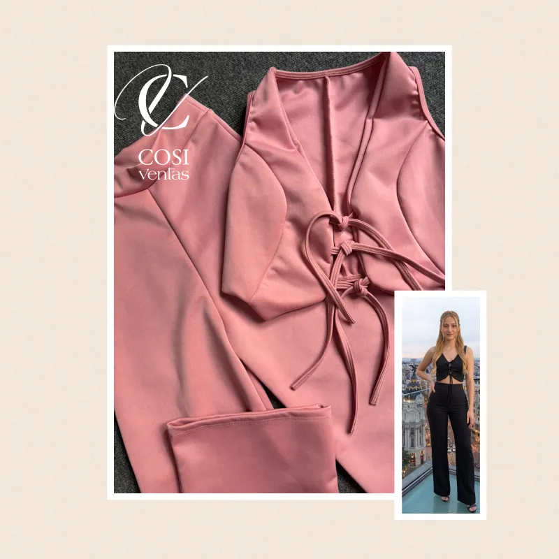 🎀Conjunto rosa palo TELA PREMIUM