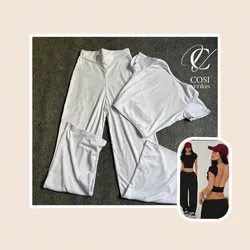 Juego de pantaloneta con espalda afuera en blanco🤍