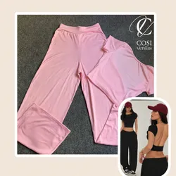 Juego de pantaloneta con espalda afuera en rosa palo 💗