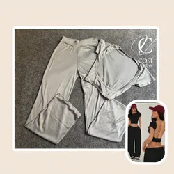 Juego de pantaloneta con espalda afuera gris 🩶