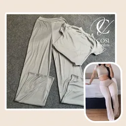 Juego de pantaloneta (cuello alto) gris 