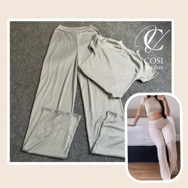 Juego de pantaloneta (cuello alto) gris 