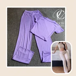 Juego de pantaloneta (cuello alto) lila