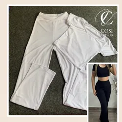 Juego de pantaloneta (cuello redondo) blanco 