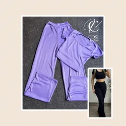Juego de pantaloneta (cuello redondo) lila