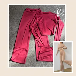 Juego de Pantaloneta y enguatada rojo vino 