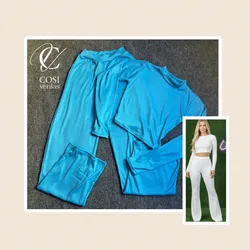 Juego de Pantaloneta y enguatada azul 