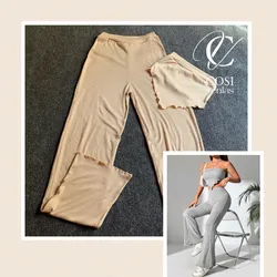 Juego de pantaloneta y top con vuelo 😍arena 