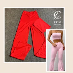 Juego de pantaloneta y top Strapless 💗 rojo 