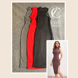 Vestido a media pierna cuello alto