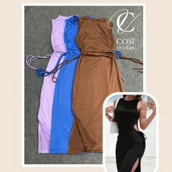 Vestido abierto a los lados (tela algodón)
