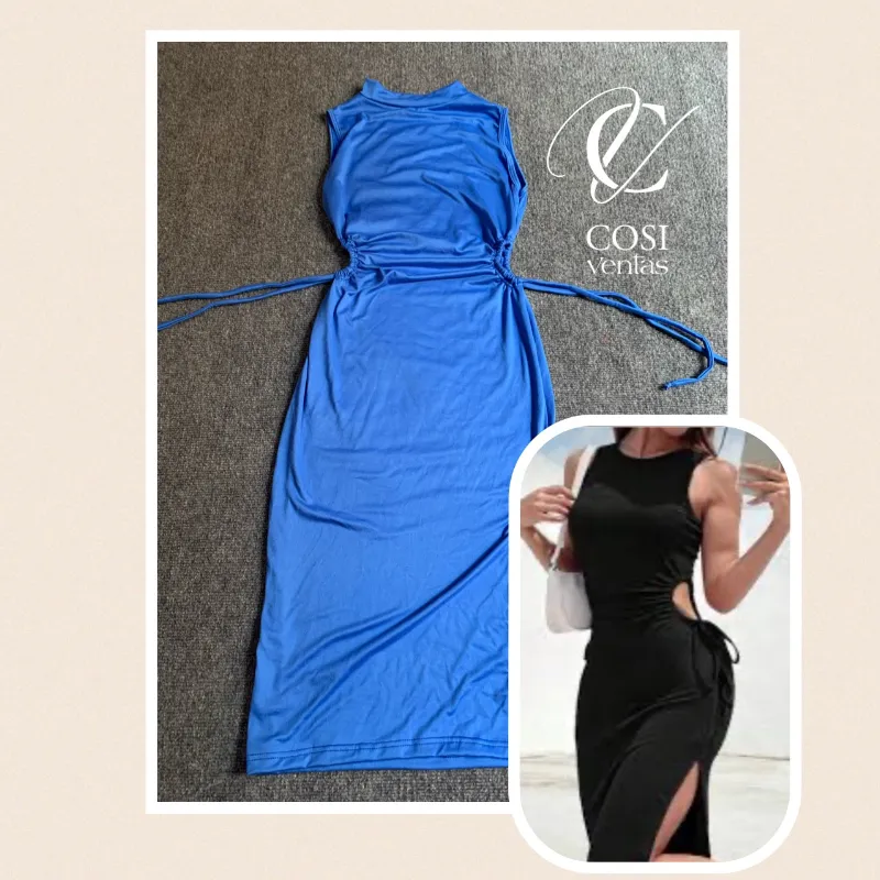 Vestido abierto a los lados (tela algodón) 
