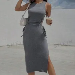 Vestido abierto a los lados (tela algodón) 