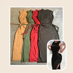 Vestido abierto a los lados (tela algodón) 
