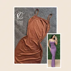 Vestidos cerrado completo en tela lisa 
