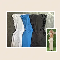 Vestido(tela espagueti)de manga corta