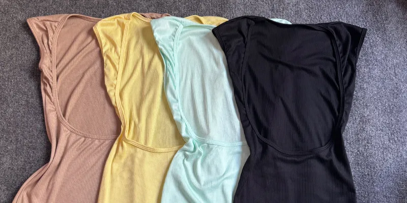 Vestido(tela espagueti)de manga corta 