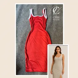 Vestido con bordes blancos 