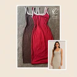 Vestido con bordes blancos 