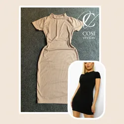 Vestido con manga corto  ajustado (corto)