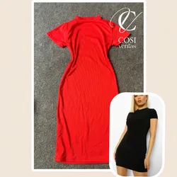 Vestido con manga corto  ajustado (corto)