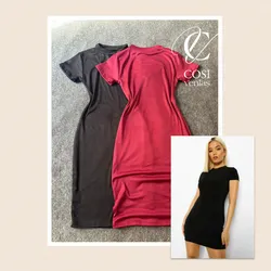 Vestido con manga corto  ajustado (corto) 