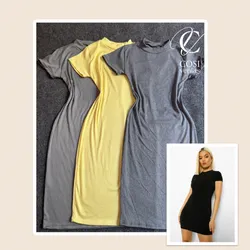 Vestido con manga corto  ajustado (corto) 