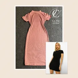 Vestido con manga corto  ajustado (corto) 