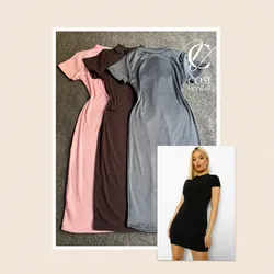 Vestido con manga corto  ajustado (corto) 