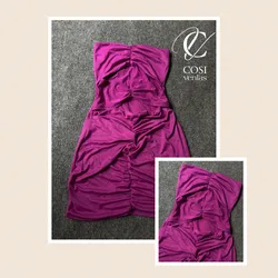 Vestido corto con doble abertura delantera  (tela algodón)