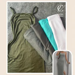 Vestido de tirantes largo abierto al lado) varios colores disponibles 