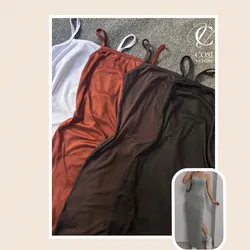 Vestido de tirantes largo abierto al lado) varios colores disponibles 