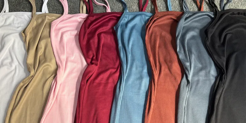 Vestido de tirantes largo abierto al lado) varios colores disponibles 