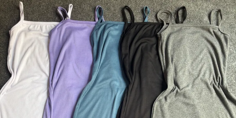 Vestido de tirantes largo/cerrado (tela de espagueti) disponibles varios colores 