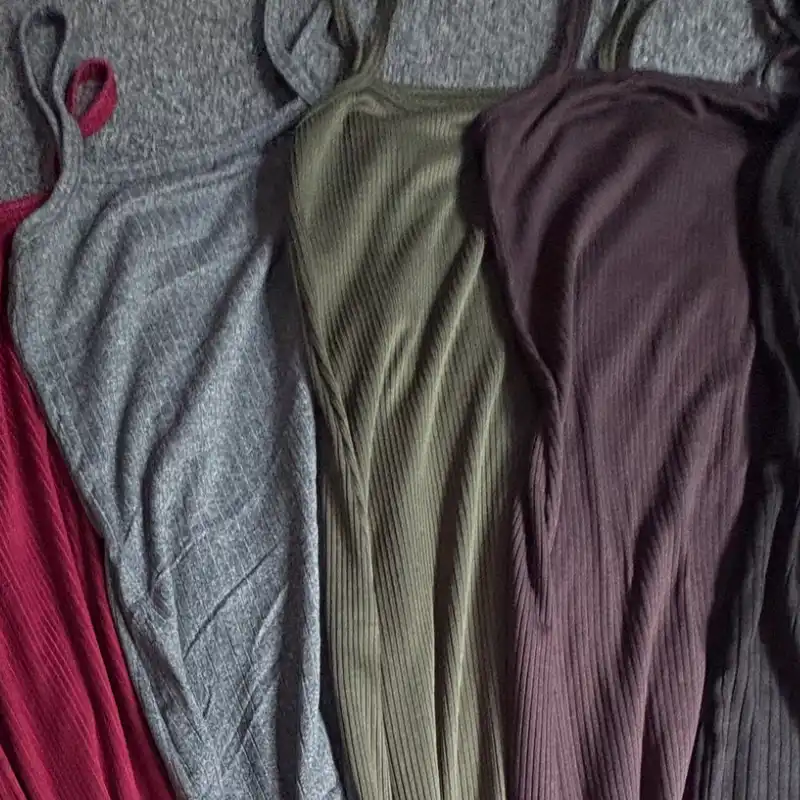 Vestido de tirantes largo/cerrado (tela de espagueti) disponibles varios colores 