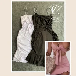 Vestido de tirantes y lazo delantero 