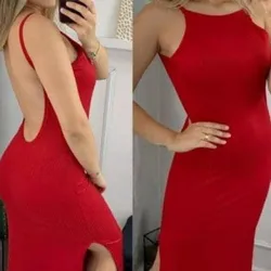 Vestido espalda afuera (tela algodón) 