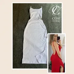 Vestido espalda afuera (tela espagueti)