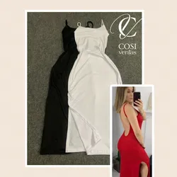 Vestido espalda afuera (tela espagueti)