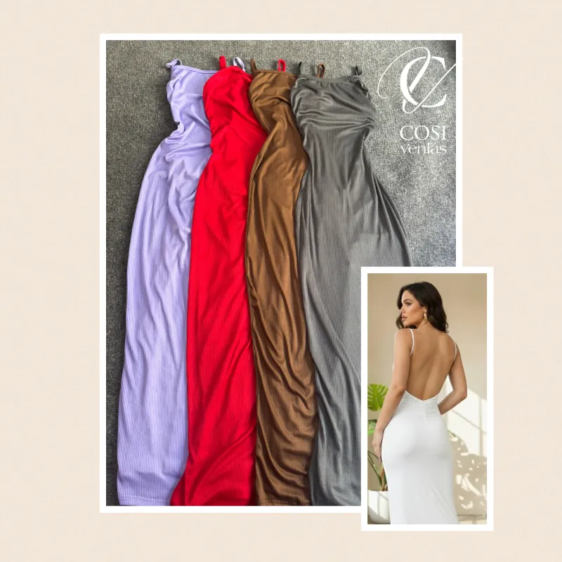 Vestido espalda descubierta/ levanta glúteos 