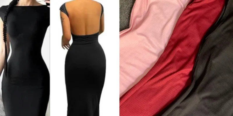 Vestido largo cerrado con espalda descubierta 💗
