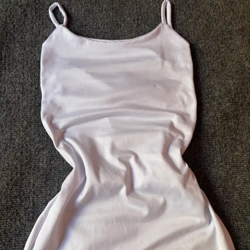 Vestido largo de espalda descubierta cruzada 🤍blanco