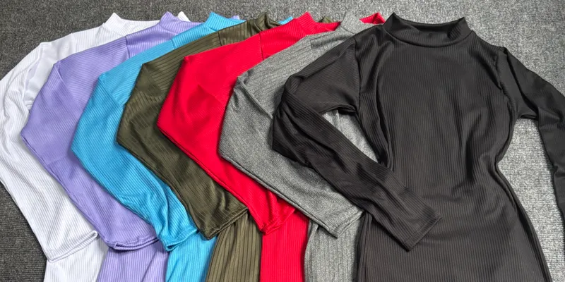 Vestido largo de manga larga 