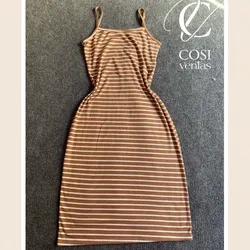 Vestido sencillo de rayas 